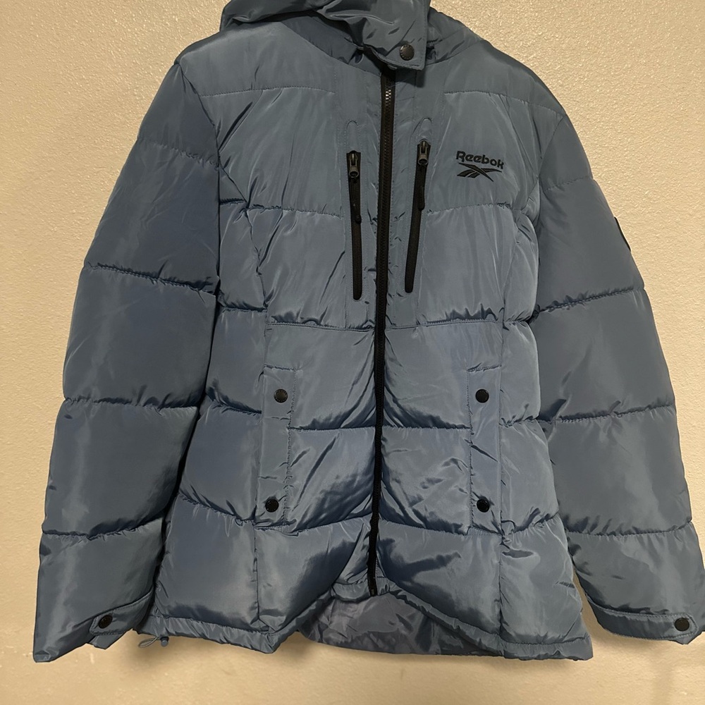 Reebok Quilted Jacket in Slate Blue